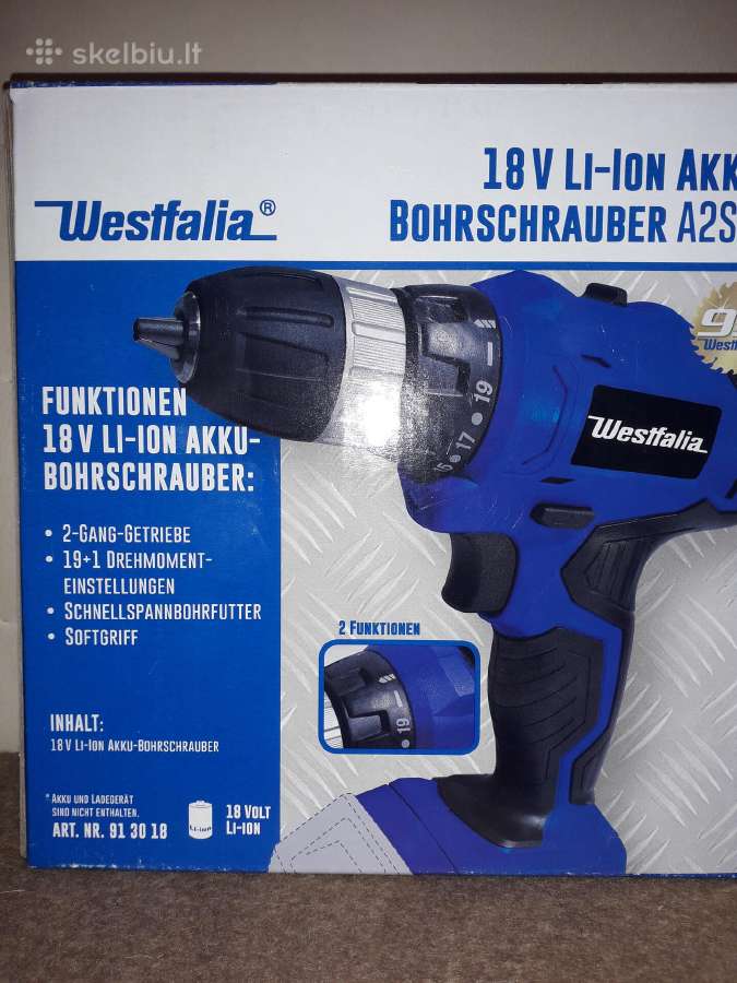 Penkių įrankių komplektas 18 v akumuliatorinis
