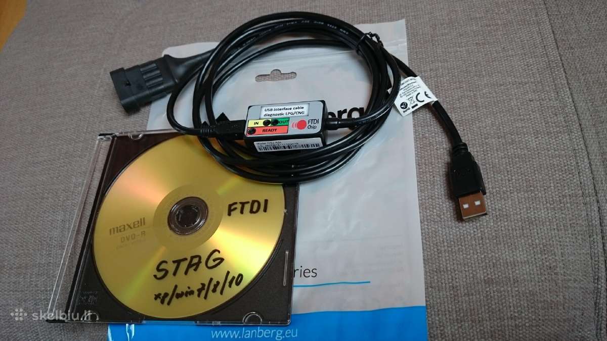 Stag Brc Lpgdujų diagnostinis kabelis su programom - nuotraukos Nr. 4