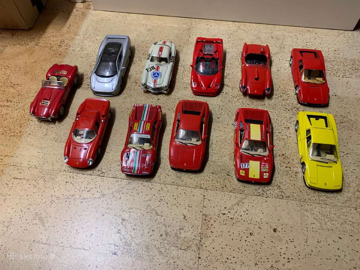Modeliukai automodeliai 1:24 Ferrari Mercedes