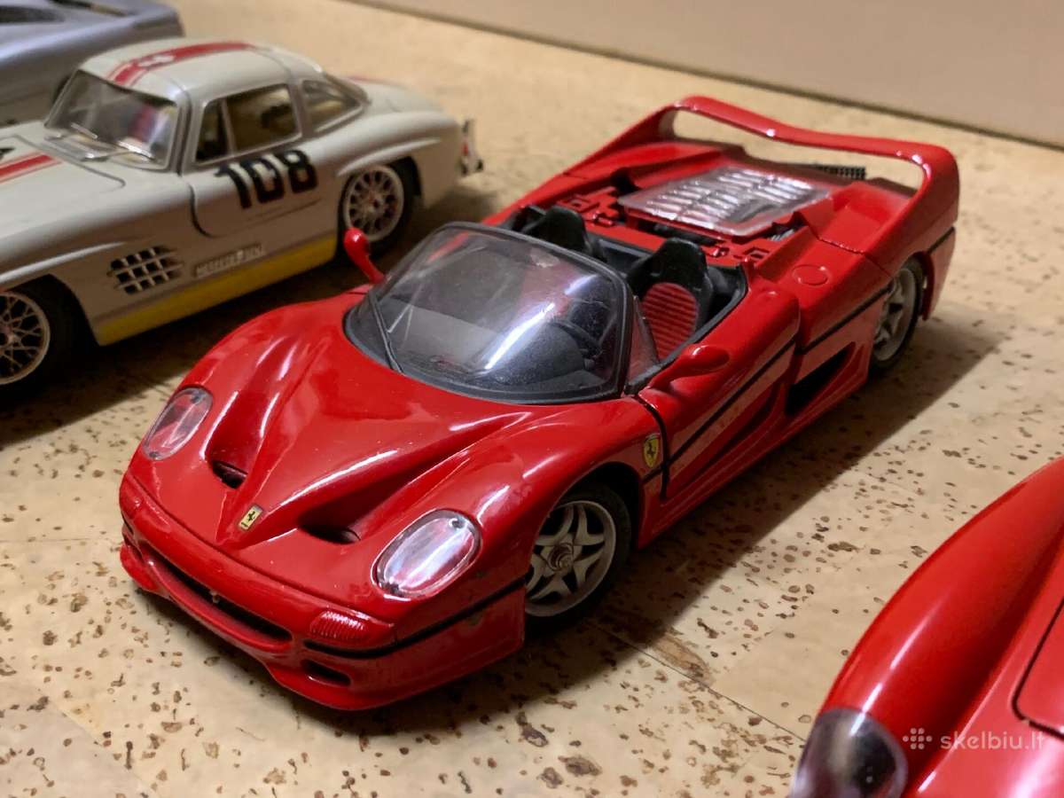 Modeliukai automodeliai 1:24 Ferrari Mercedes - nuotraukos Nr. 10