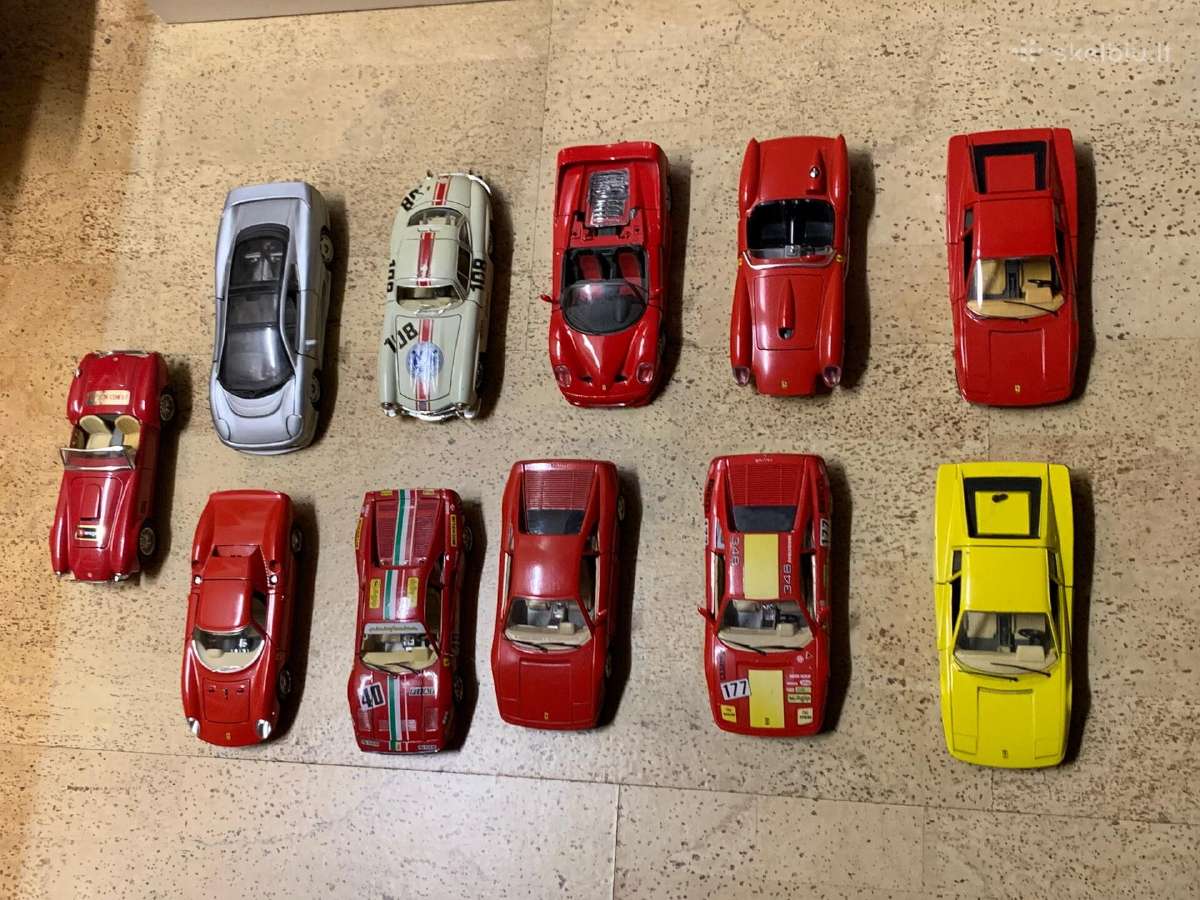 Modeliukai automodeliai 1:24 Ferrari Mercedes - nuotraukos Nr. 13