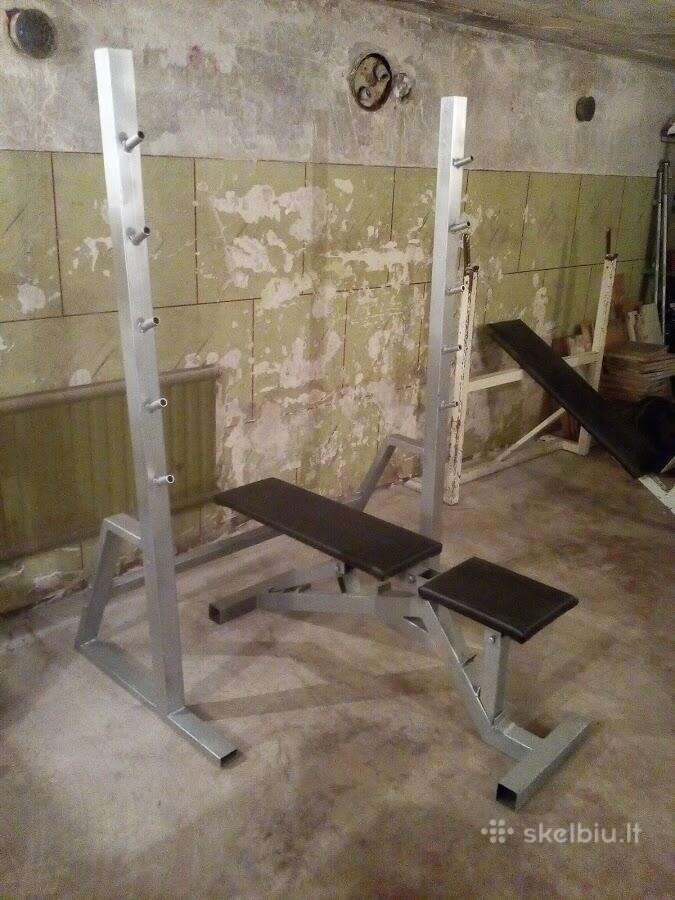 Suoliukas stovas stanga hanteliai - nuotraukos Nr. 2