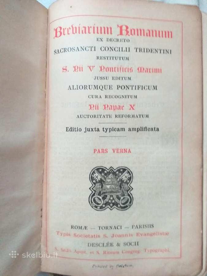 Senas brevijorius "Breviarium Romanum "