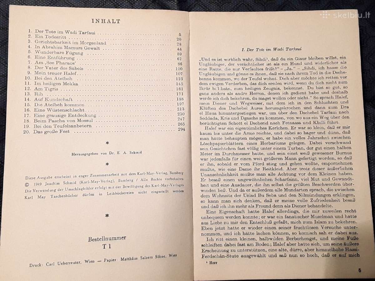 Knyga . Karl May , Durch Die Wūste . - nuotraukos Nr. 3