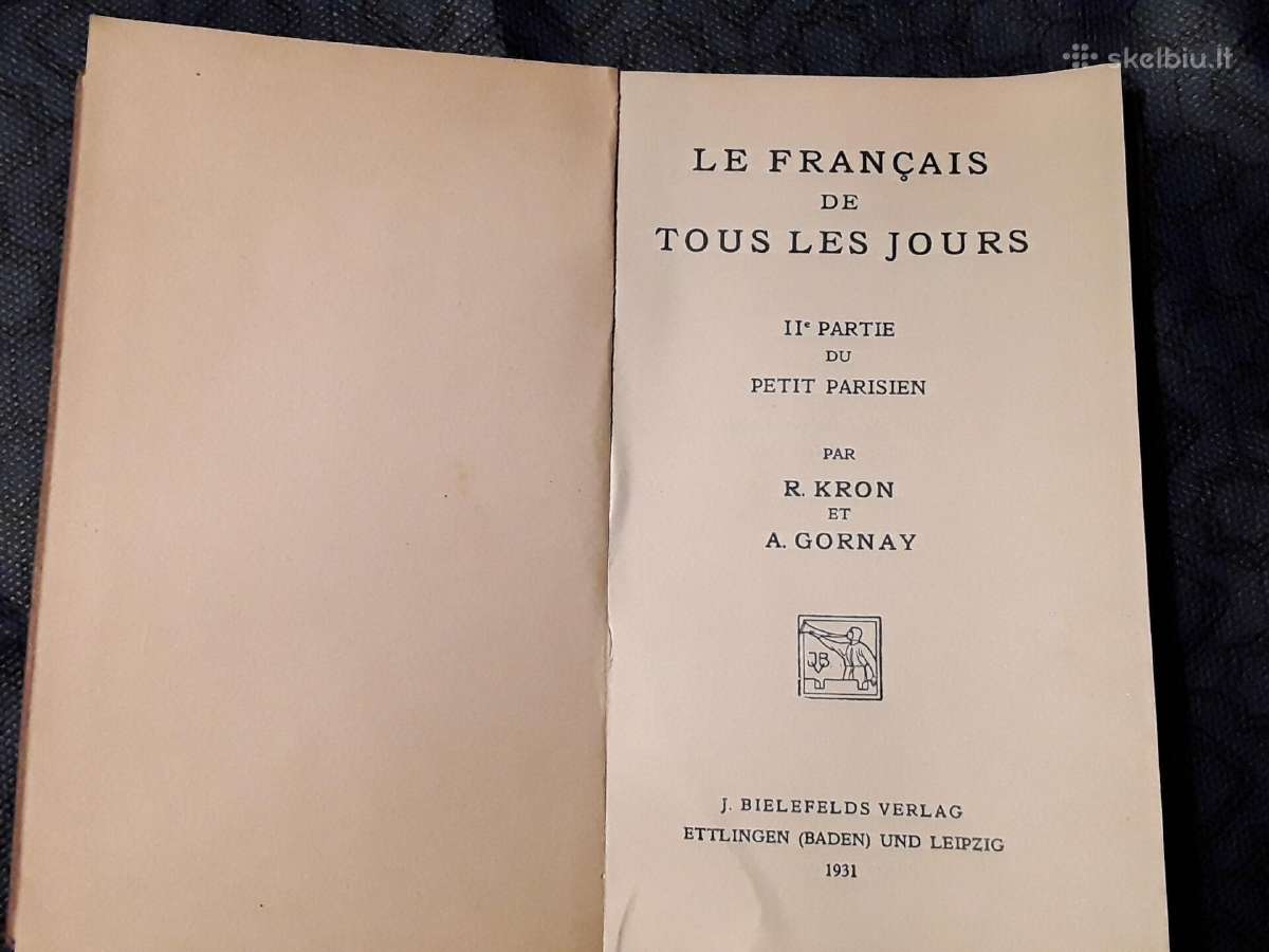 Knyga . Le francais de tous les jours 1931 m. - nuotraukos Nr. 2