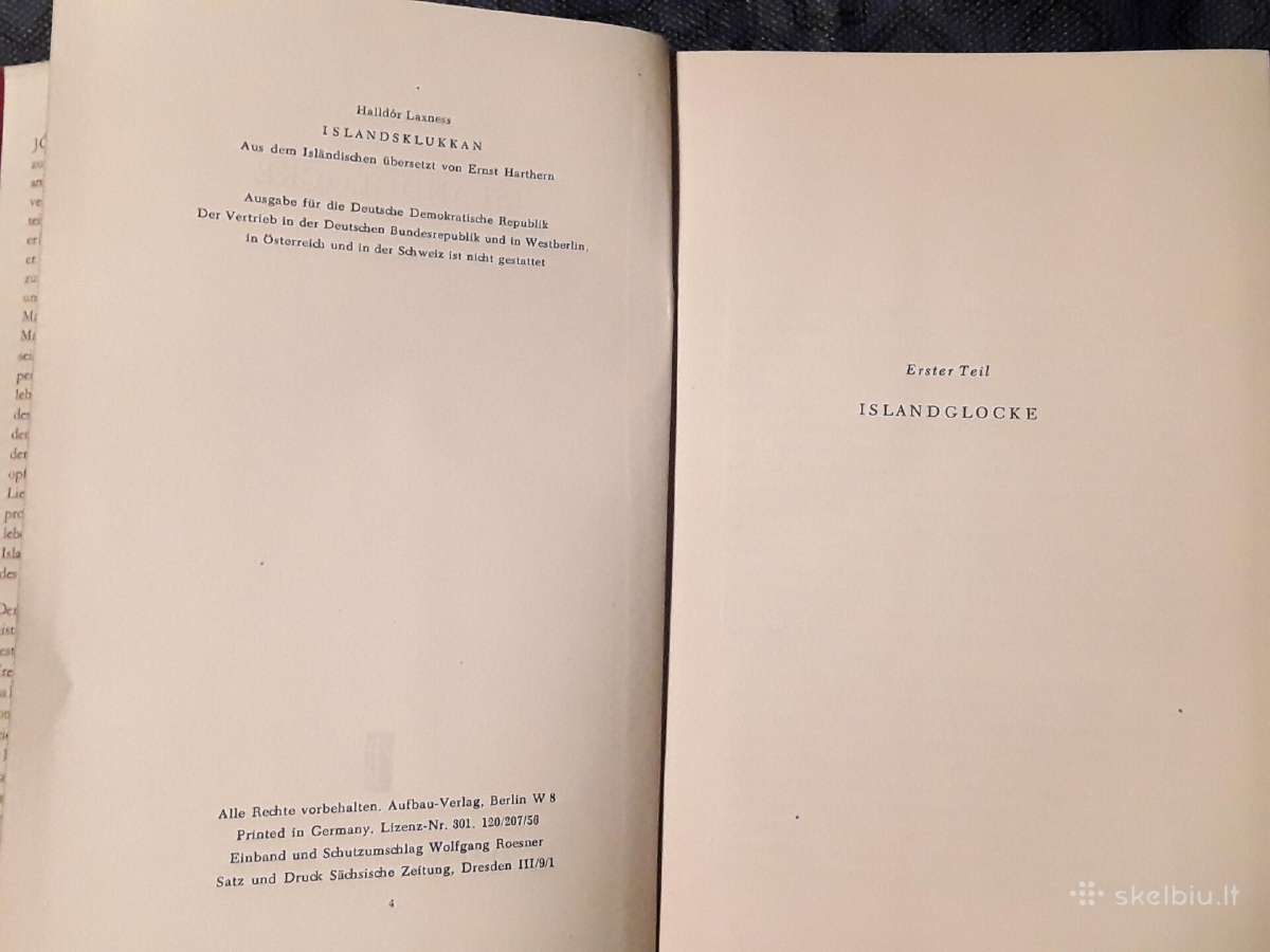 Knyga . H. Laxness Island Glocke . - nuotraukos Nr. 3