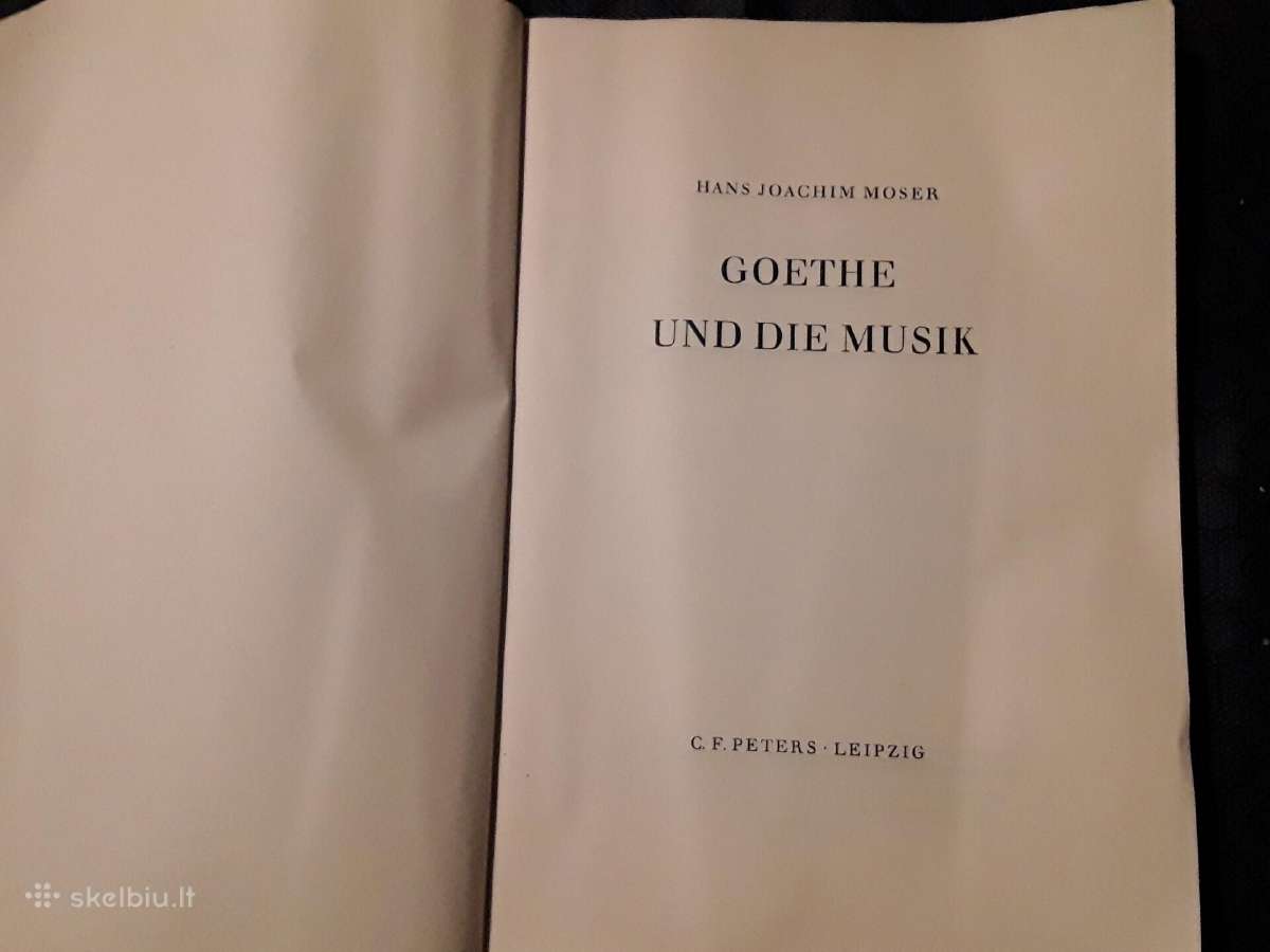 Knyga . H.j.moser . Goethe Und Die Musik . 1949 m - nuotraukos Nr. 2