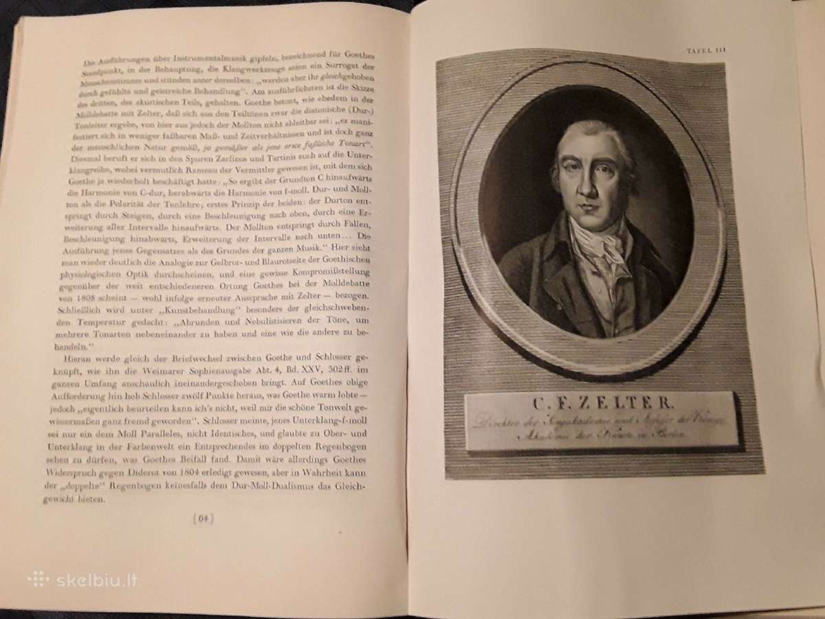 Knyga . H.j.moser . Goethe Und Die Musik . 1949 m - nuotraukos Nr. 4