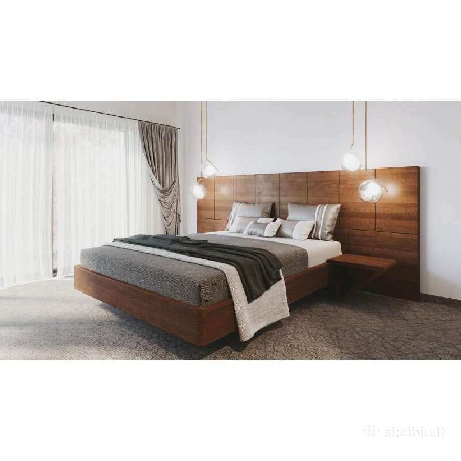 Natūralaus medžio masyvo lova Futuristika2 180x200 - nuotraukos Nr. 6
