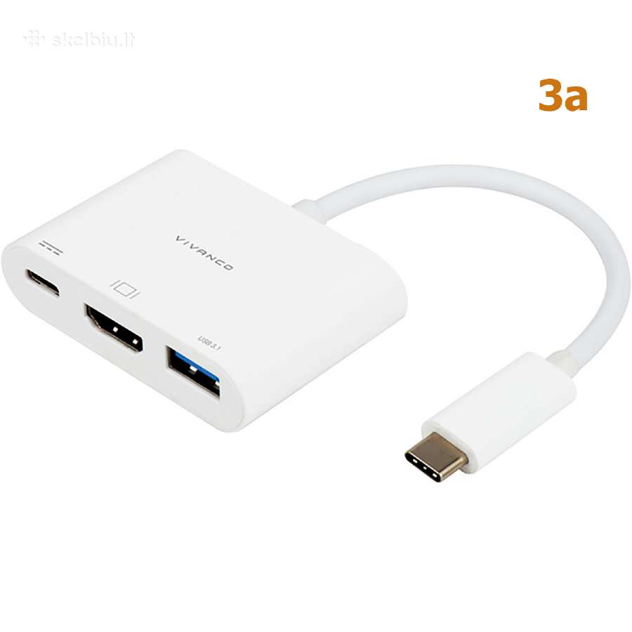 MacBook Pro, iPad Hub Type-c HD-4k, Hdmi Nauji - nuotraukos Nr. 3