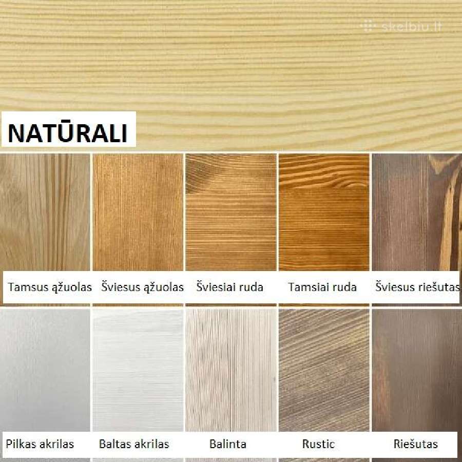 Natūralaus medžio masyvo lova Skandinavija 90x200 - nuotraukos Nr. 5