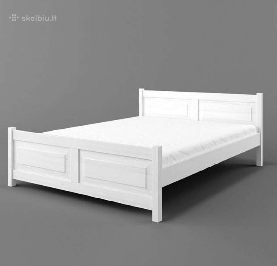 Natūralaus medžio masyvo lova Klasika-1 120x200