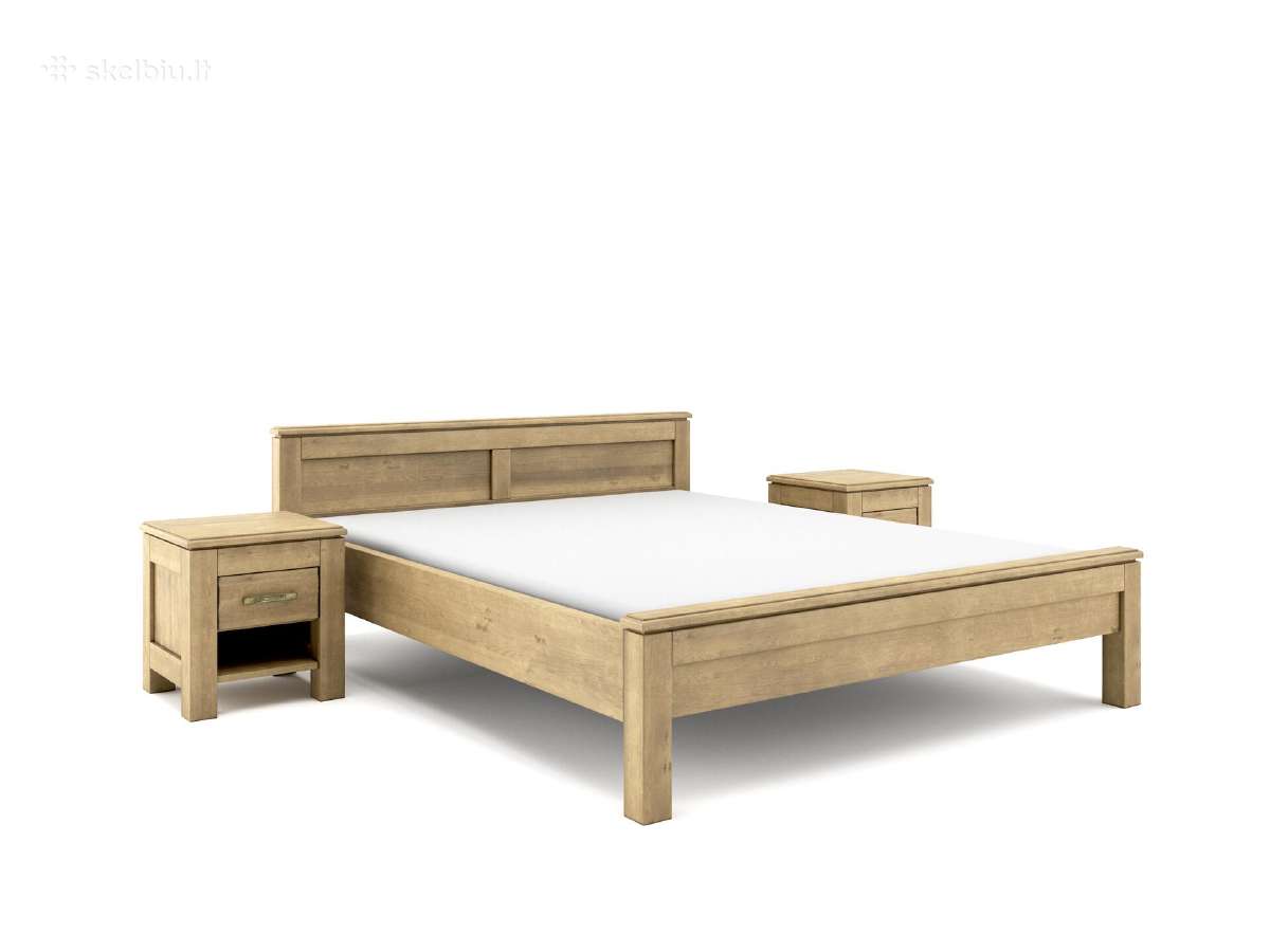 Medžio masyvas lova Vintžas tvirta medine 180x200 - nuotraukos Nr. 4