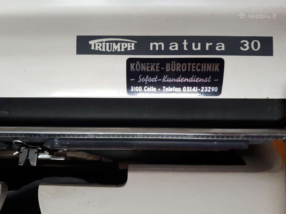 Triumph matura 30 mechaninė spausdinimo mašinėlė - nuotraukos Nr. 7