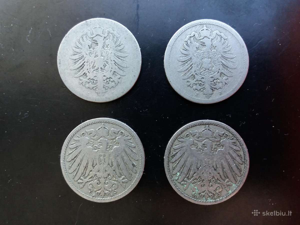 Vokietijos Imperijos 10 pfenigų nominalo monetos - nuotraukos Nr. 8
