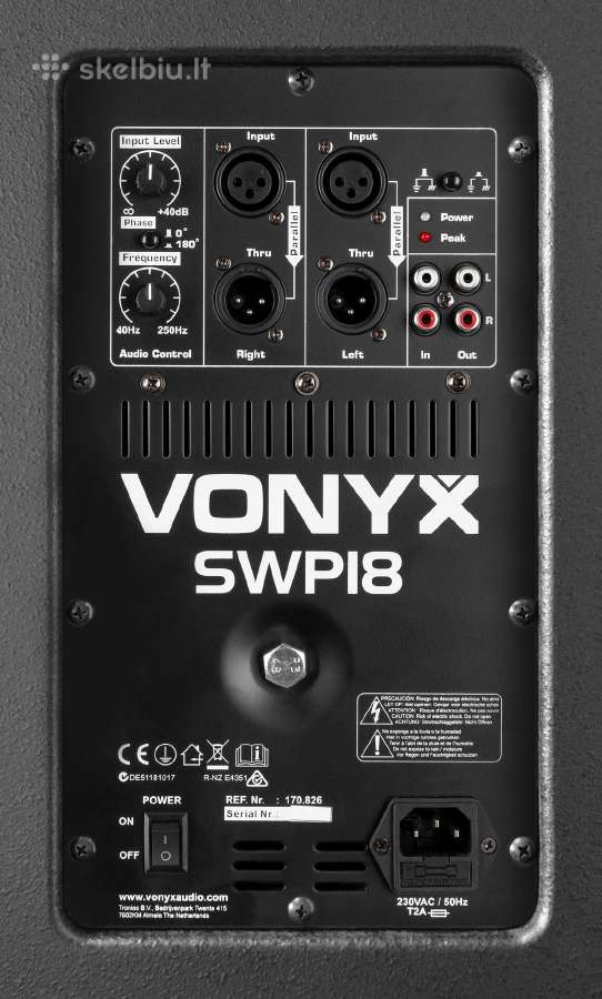 Vonyx Swp18 Pro aktyvus sūbas 18" / 1200w - nuotraukos Nr. 4