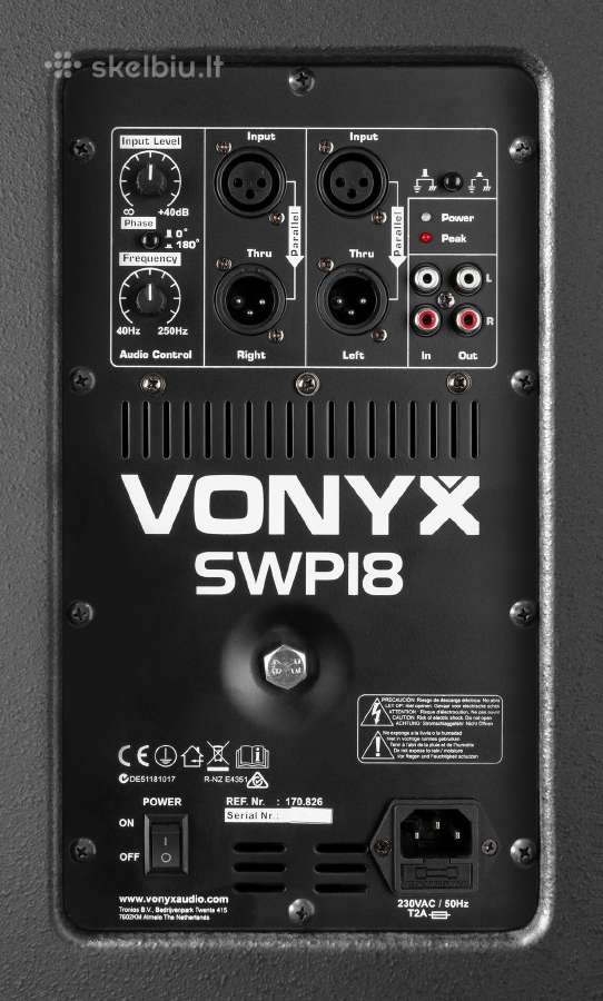 Vonyx Swp18 Pro aktyvus sūbas 18" / 1200w - nuotraukos Nr. 4
