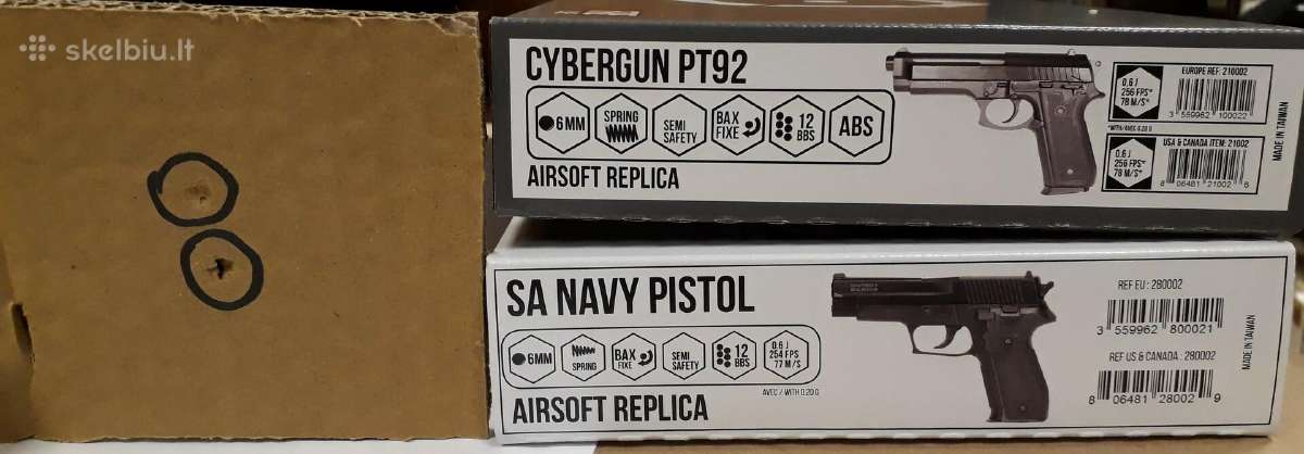 Pigūs firminiai airsoft spyruokliniai pistoletai - nuotraukos Nr. 2