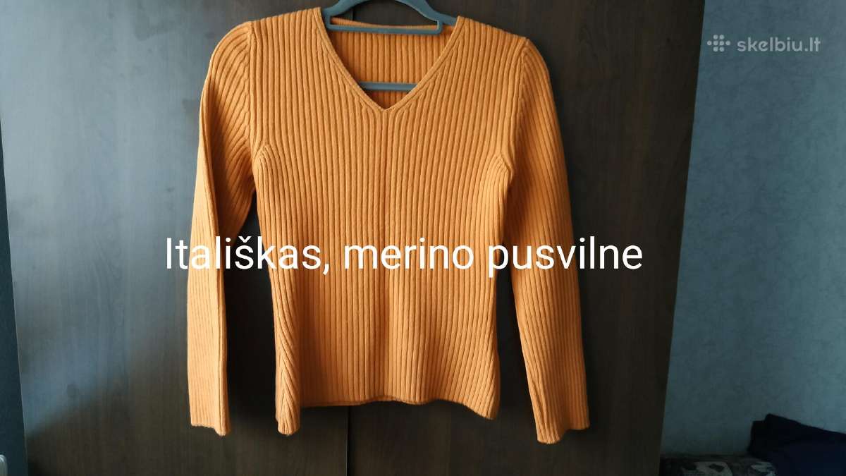 Itališkas, merino pusvilnės megztukas - nuotraukos Nr. 3