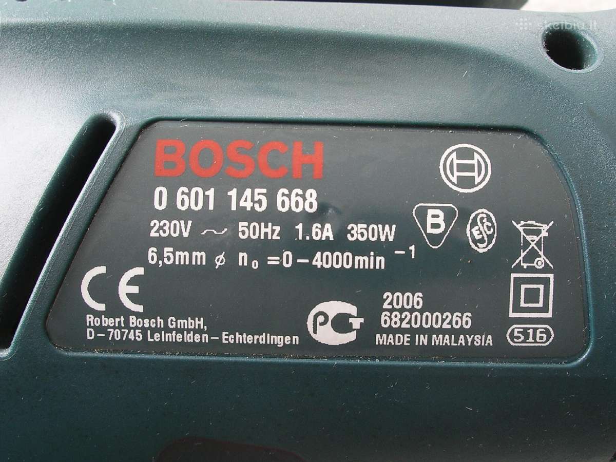 Elektrinė drėlė, grąžtas, gręžtuvas Bosch Gmb 6 Re - nuotraukos Nr. 5