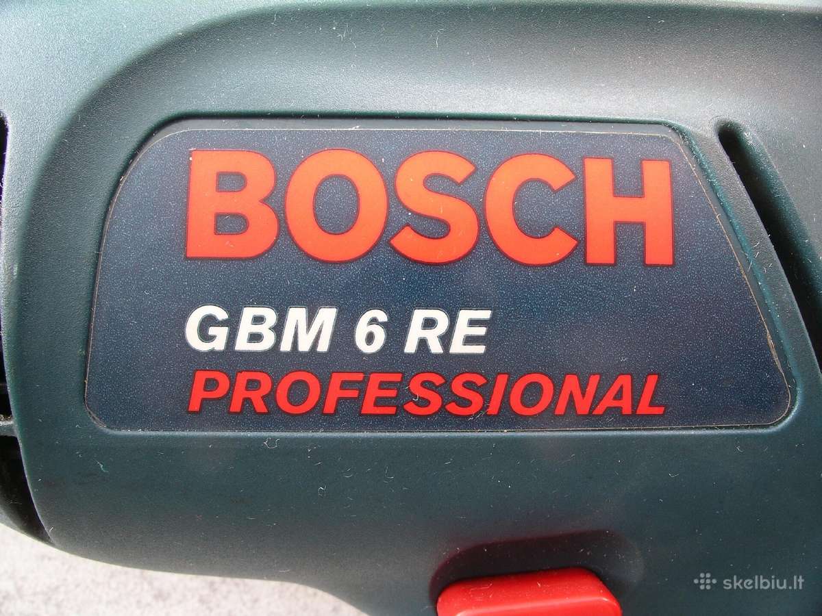 Elektrinė drėlė, grąžtas, gręžtuvas Bosch Gmb 6 Re - nuotraukos Nr. 6