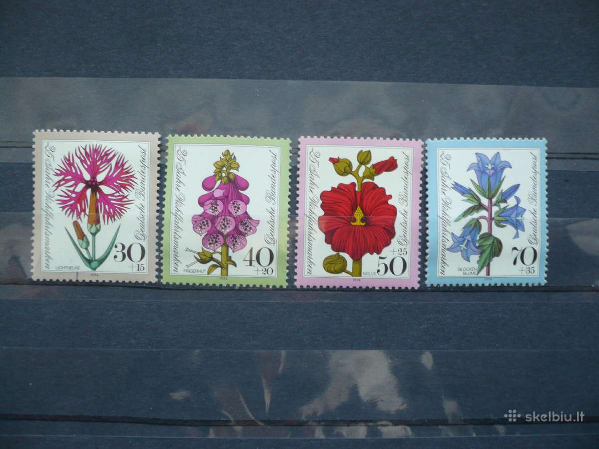1974 m. Labdaros antspaudai - gėlės
