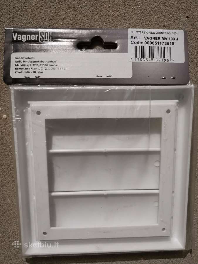 Ventiliacinės žaliuzinės grotelės Vagner mv 100 j - nuotraukos Nr. 2