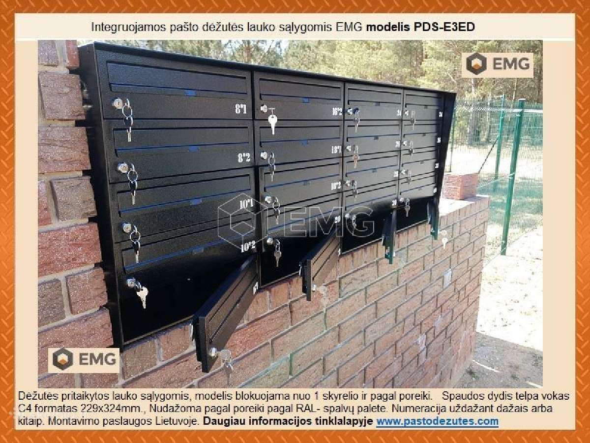Sublokuotos pašto dėžutės - nuotraukos Nr. 20