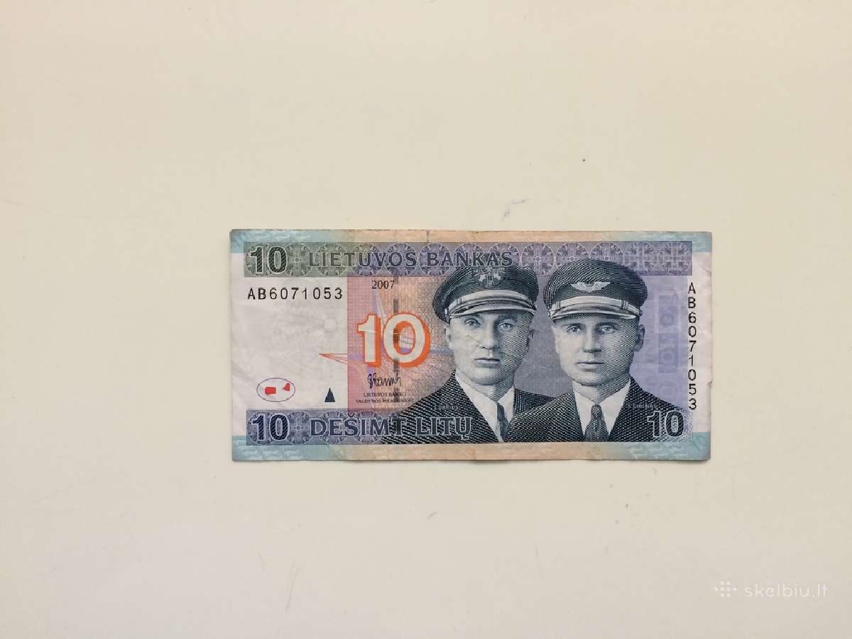 Dešimt litų banknotas 10 Litų - nuotraukos Nr. 2