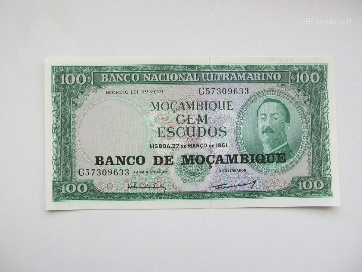 100 escudos , Mozambikas , 1961 nelenktas