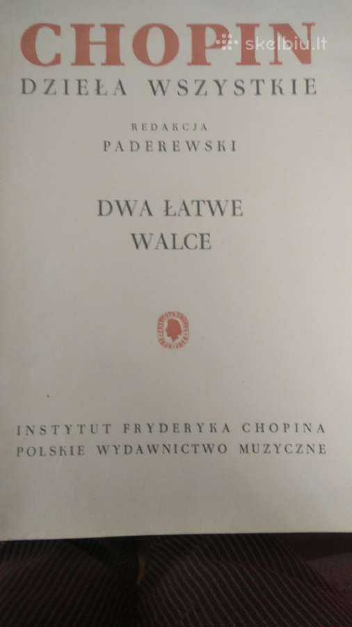 F.šopeno Valsai fortepijonui