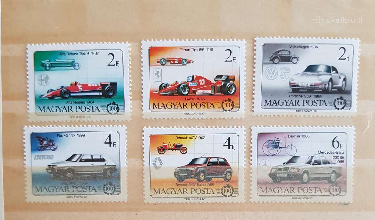 Vengrija 1986 m. Automobiliai, svarus