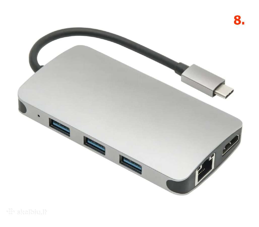 MacBook Pro, iPad Hub Type-c HD-4k, Hdmi Nauji - nuotraukos Nr. 7