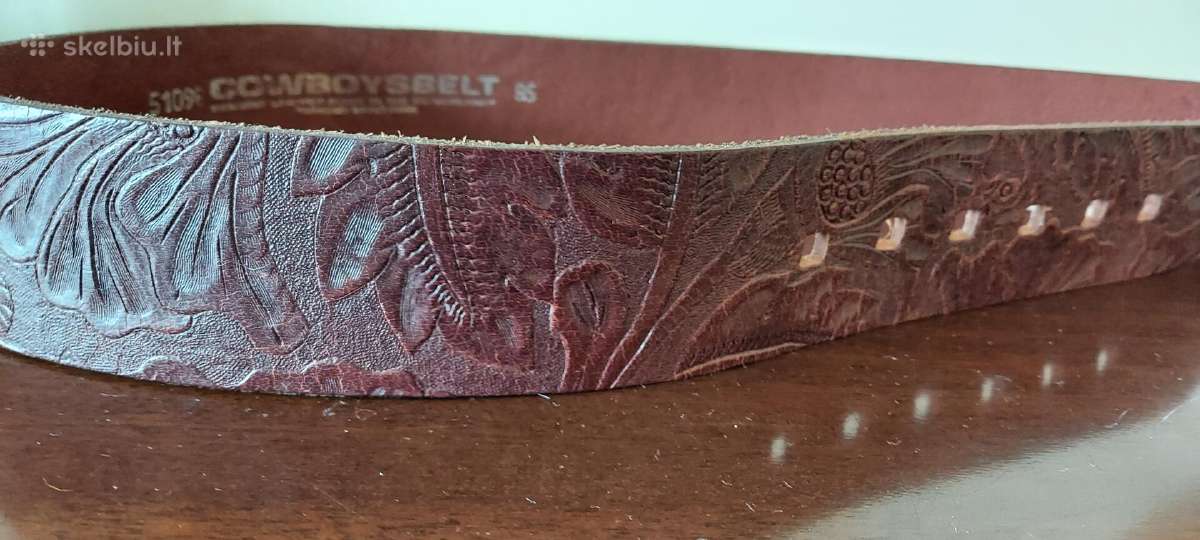 Naujas Cowboys natūralios odos diržas 85 cm - nuotraukos Nr. 4