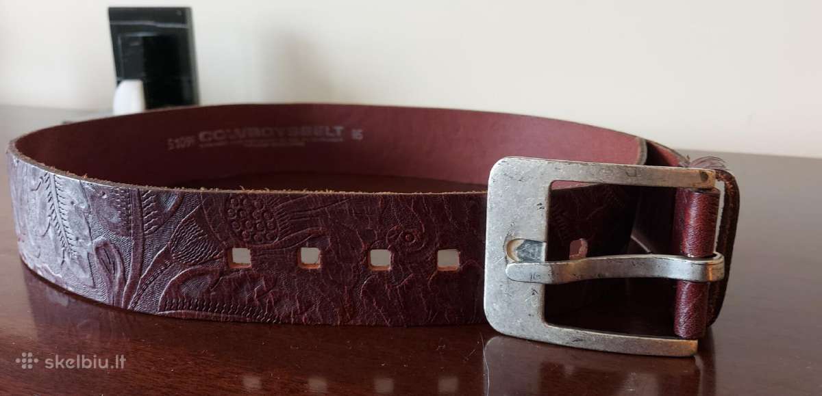 Naujas Cowboys natūralios odos diržas 85 cm - nuotraukos Nr. 2