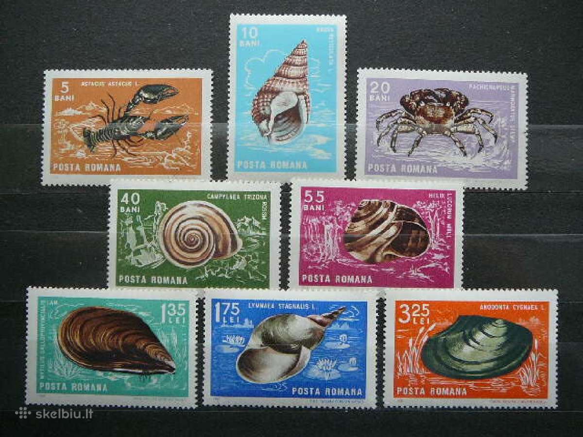 Veziagyviai Kriaukles Rumunija 1966 Mnh alb2544