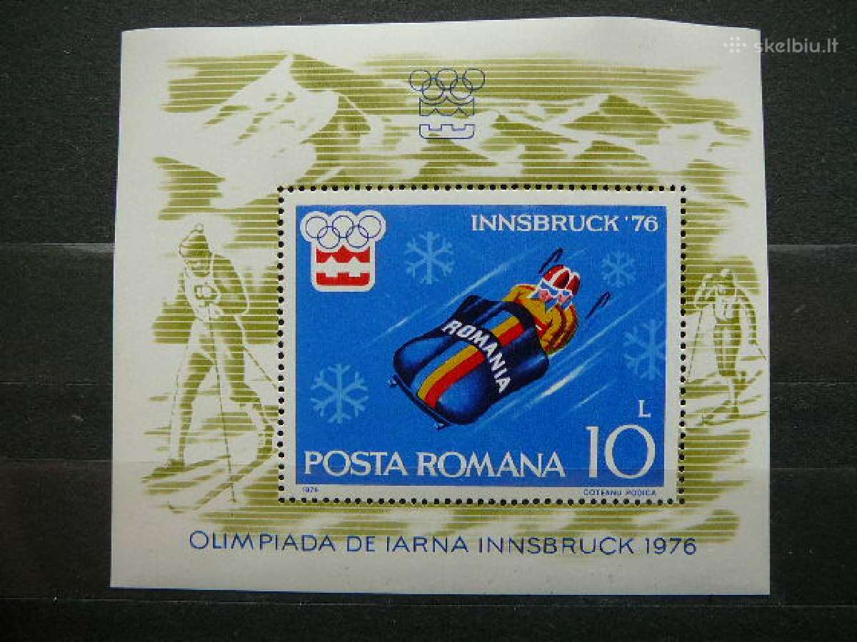 Olimpines ziemos Rumunija 1976 Mnh alb3318