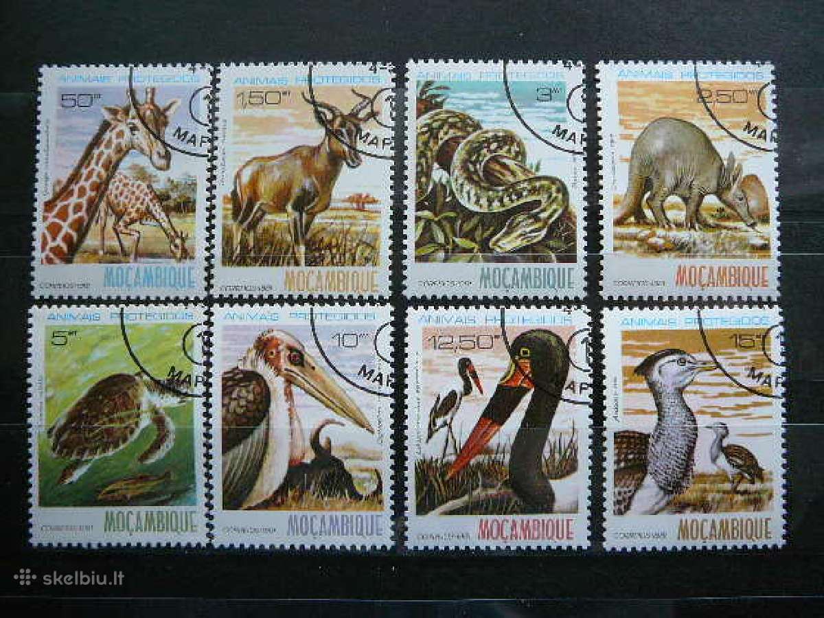 Zverys Pauksciai Mozambikas 1981 antsp. vok743
