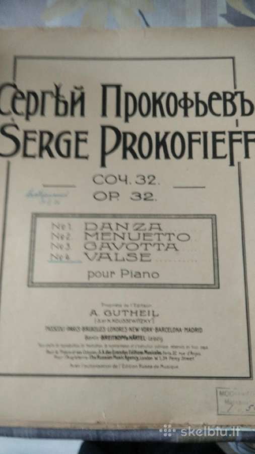 S.prokofjevo natos fortepijonui