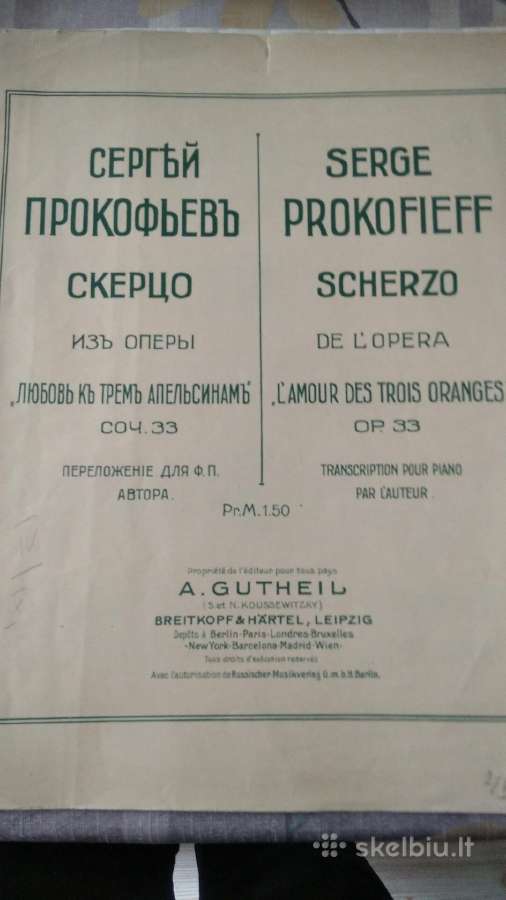 S.prokofjevo natos fortepijonui