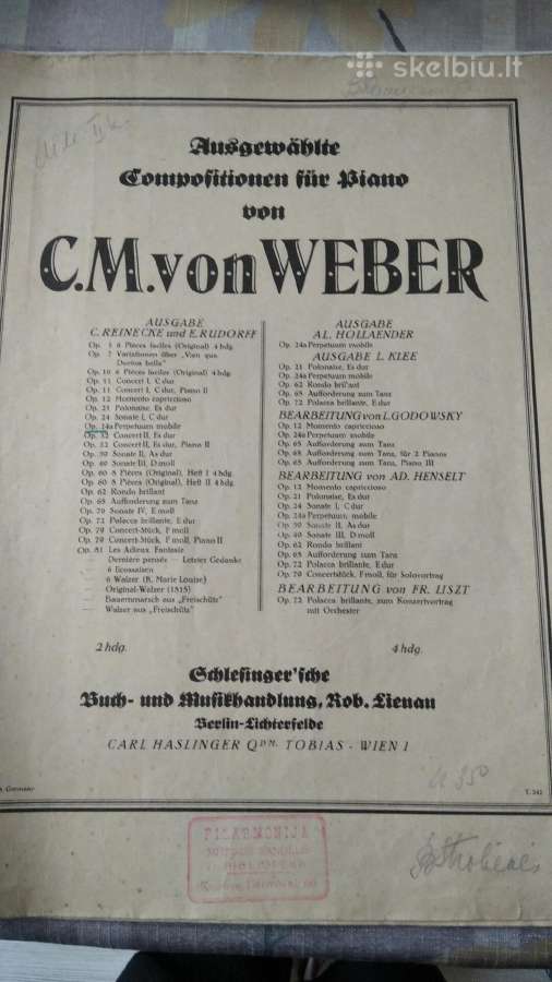 C.m.weber natos fortepijonui