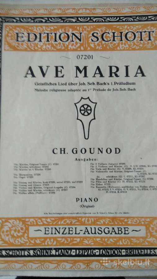 Ch.gounod natos fortepijonui