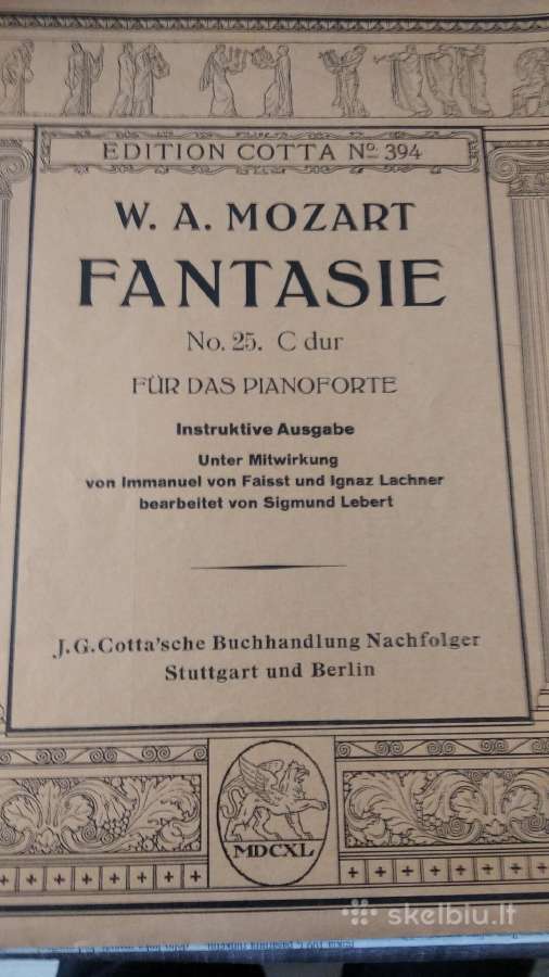 W.a.mozart Fantazija fortepijonui