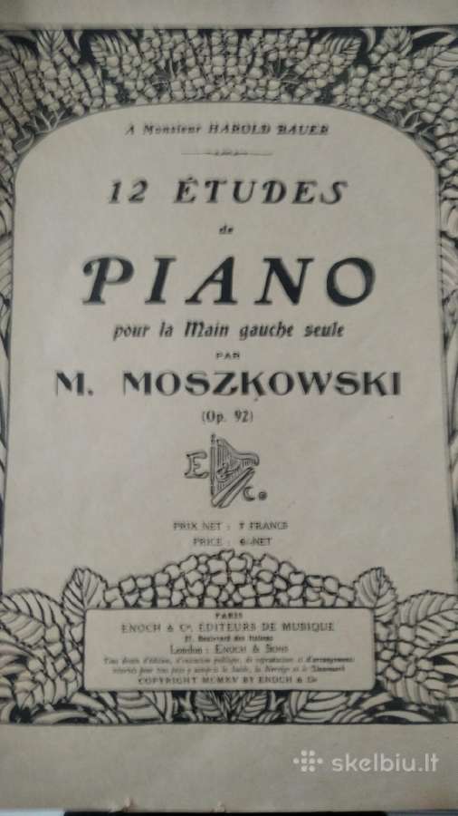 M.moškovskis etiudai fortepijonui