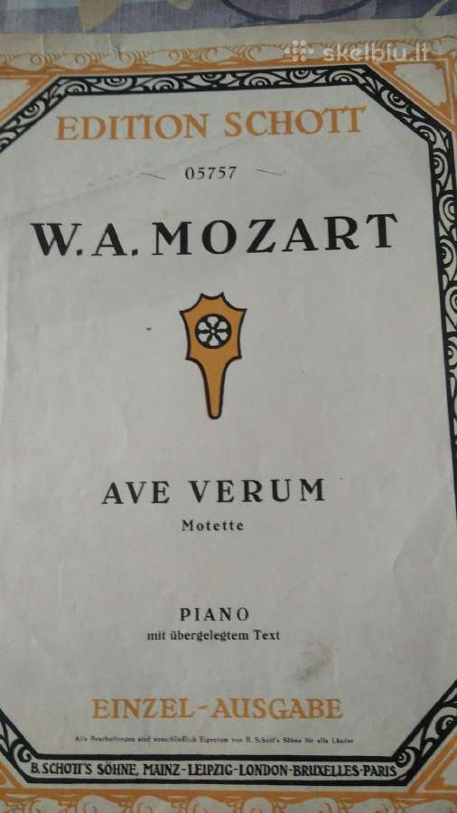 W.a.mozart Motetas fortepijonui