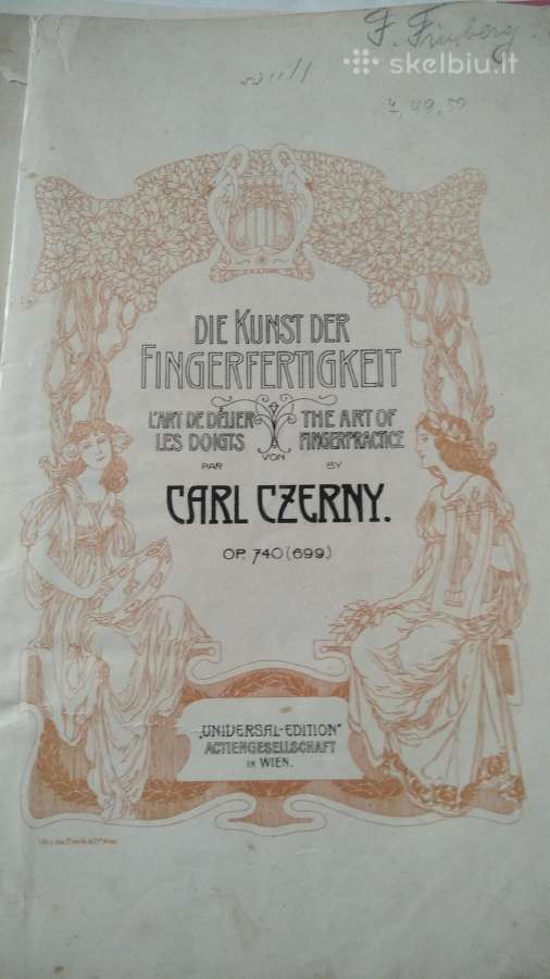 C.czerny etiudai fortepijonui