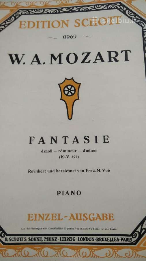 W.a.mozart Fantazija fortepijonui