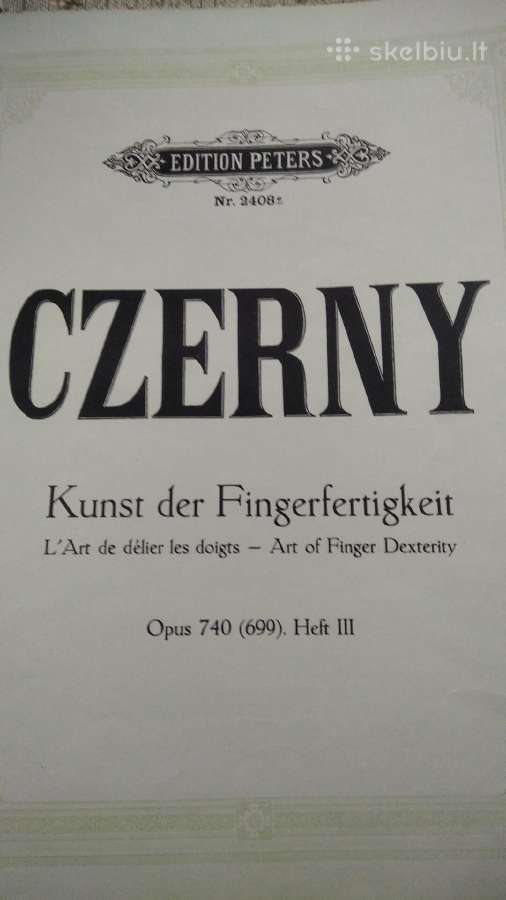 K.černi Etiudai fortepijonui