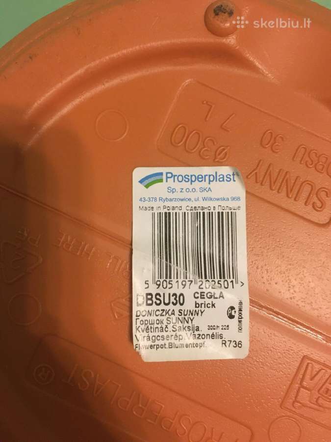 Plastikinis vazonas (7l) - nuotraukos Nr. 3