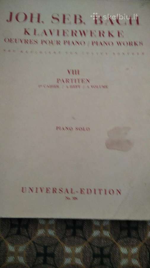J.bacho Partitos fortepijonui